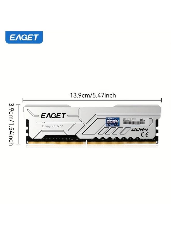 Eaget 8GB DDR4 3200MHz Desktop RAM Memory With Heatsink For AMD Intel Gaming PC - Image 2
